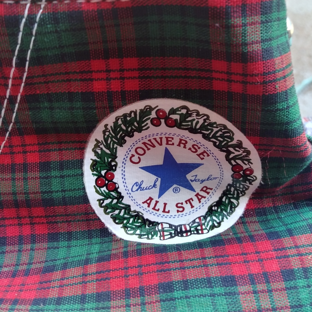 Plaid Converse All Star High Top Shoes